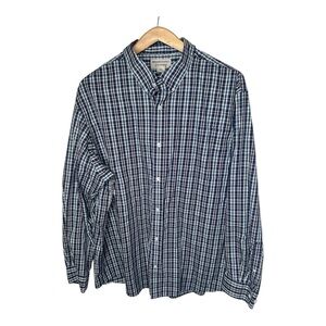 Duluth Trading Wrinklefighter Relaxed Fit Shirt Size 2XL Plaid Long Sleeve
